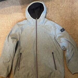 Tommy Hilfiger Men's Gray Windbreaker Jacket